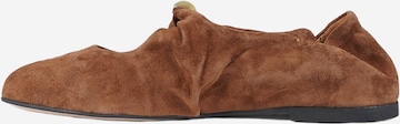 GISEL MOIRE Ballerina in Beige: voorkant