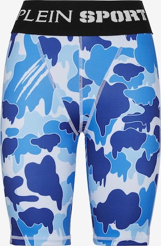 Plein Sport Skinny Leggings in Blau: Vorderseite