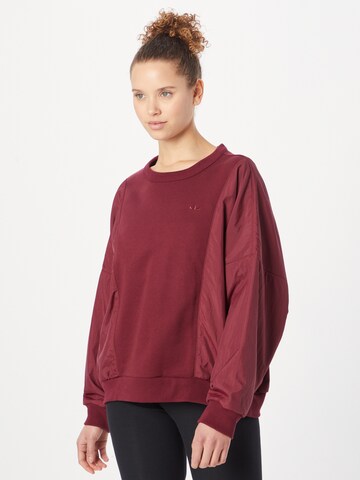 Sweat-shirt 'Premium Essentials Nylon Hybrid' ADIDAS ORIGINALS en rouge : devant