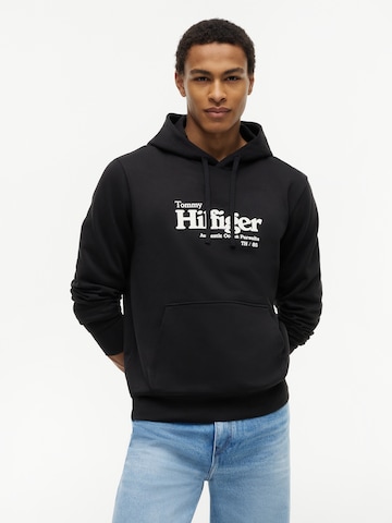 Bluză de molton 'NAUTICAL' de la TOMMY HILFIGER pe negru: față