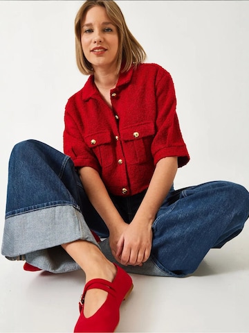 Veste mi-saison Bianco Lucci en rouge
