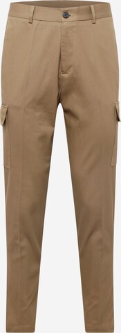 BURTON MENSWEAR LONDON - Slimfit Pantalón cargo en marrón: frente