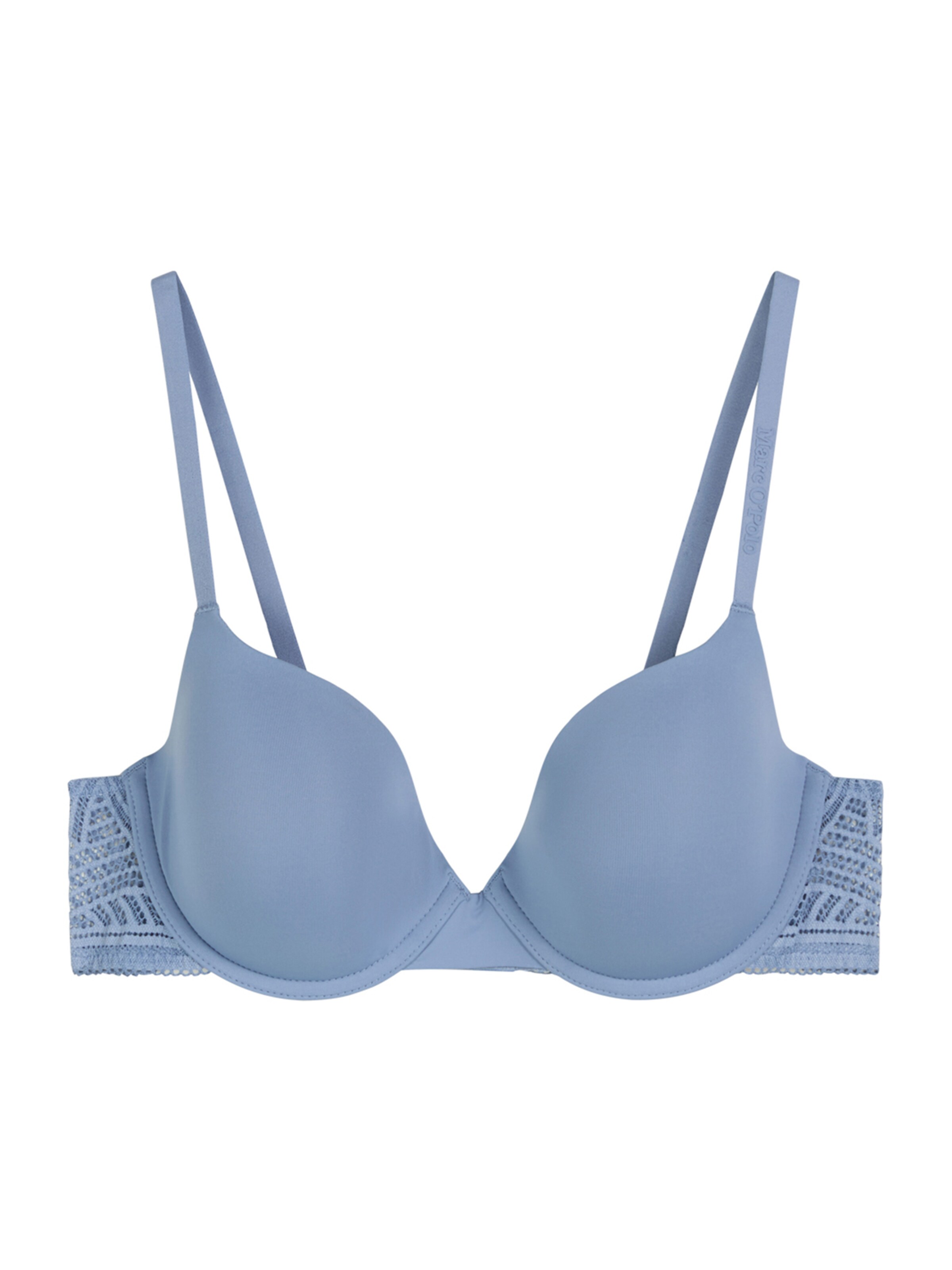 Marc O'Polo T-Shirt BH 'Timeless Lace' in Blau: Vorderseite