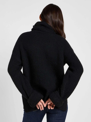 Lee Sweater 'Wide Cuff Turtle Neck' in Black