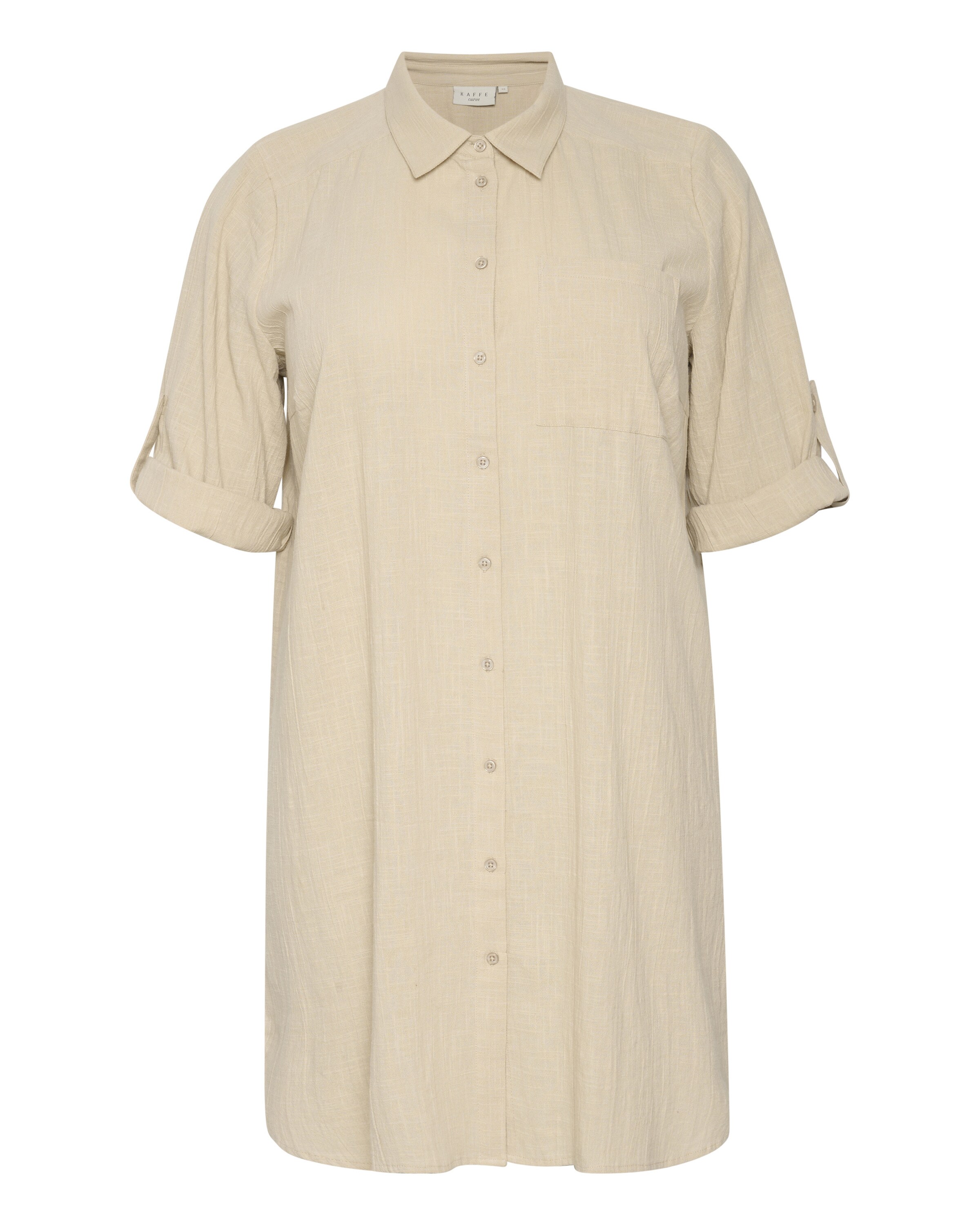 KAFFE CURVE Tunika 'Paula' - Hnedá: predná strana