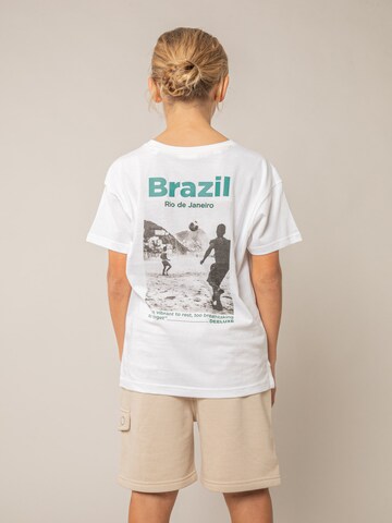 T-Shirt 'Janeiro' Deeluxe en blanc