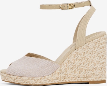 Sandales TOMMY HILFIGER en beige : devant