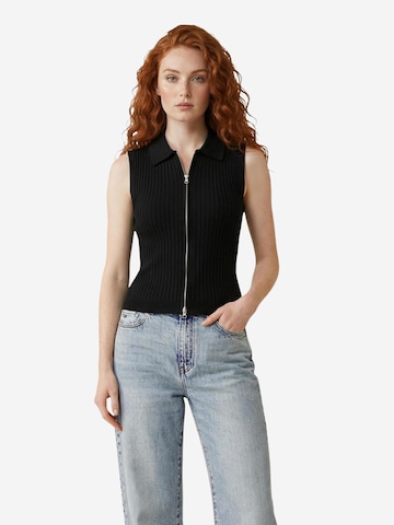 Pullover 'Onlmeddi Life Sl Zip Cardigan Knt 15364749' di ONLY in nero: frontale