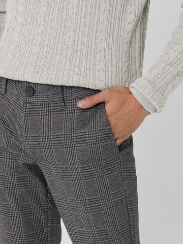 Coupe slim Pantalon chino 'Mark' Only & Sons en gris