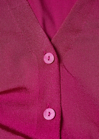 MANGO Gebreid vest 'Crayon' in Roze