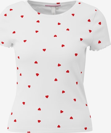 T-shirt QS en beige : devant