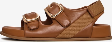 CESARE GASPARI Sandal in Brown: front