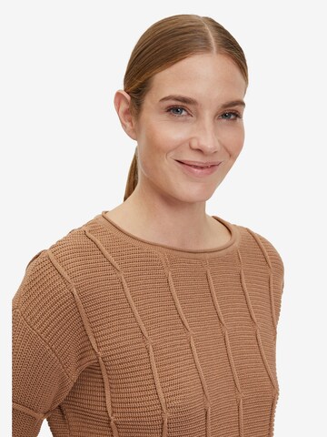 Betty Barclay Grobstrick-Pullover mit Strickdetails in Braun