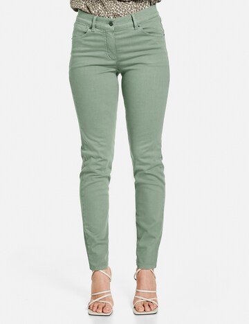 GERRY WEBER Skinny Jeans 'Best4me' in Groen: voorkant