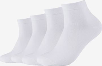Chaussettes 'Bamboo' camano en blanc : devant
