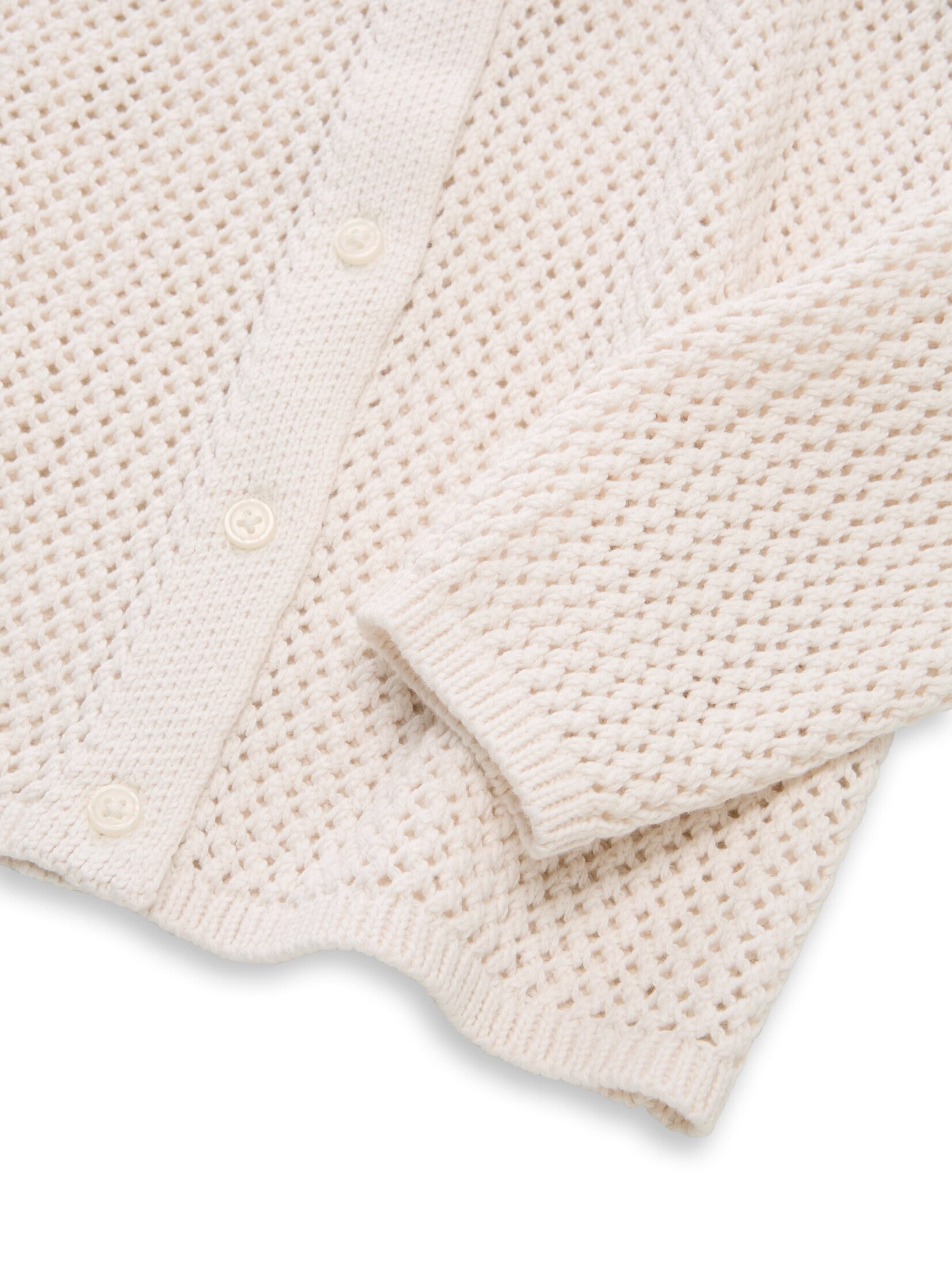 TOM TAILOR Knit cardigan in White
