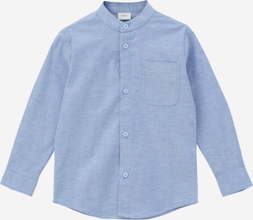 s.Oliver Regular fit Button Up Shirt in Blue: front