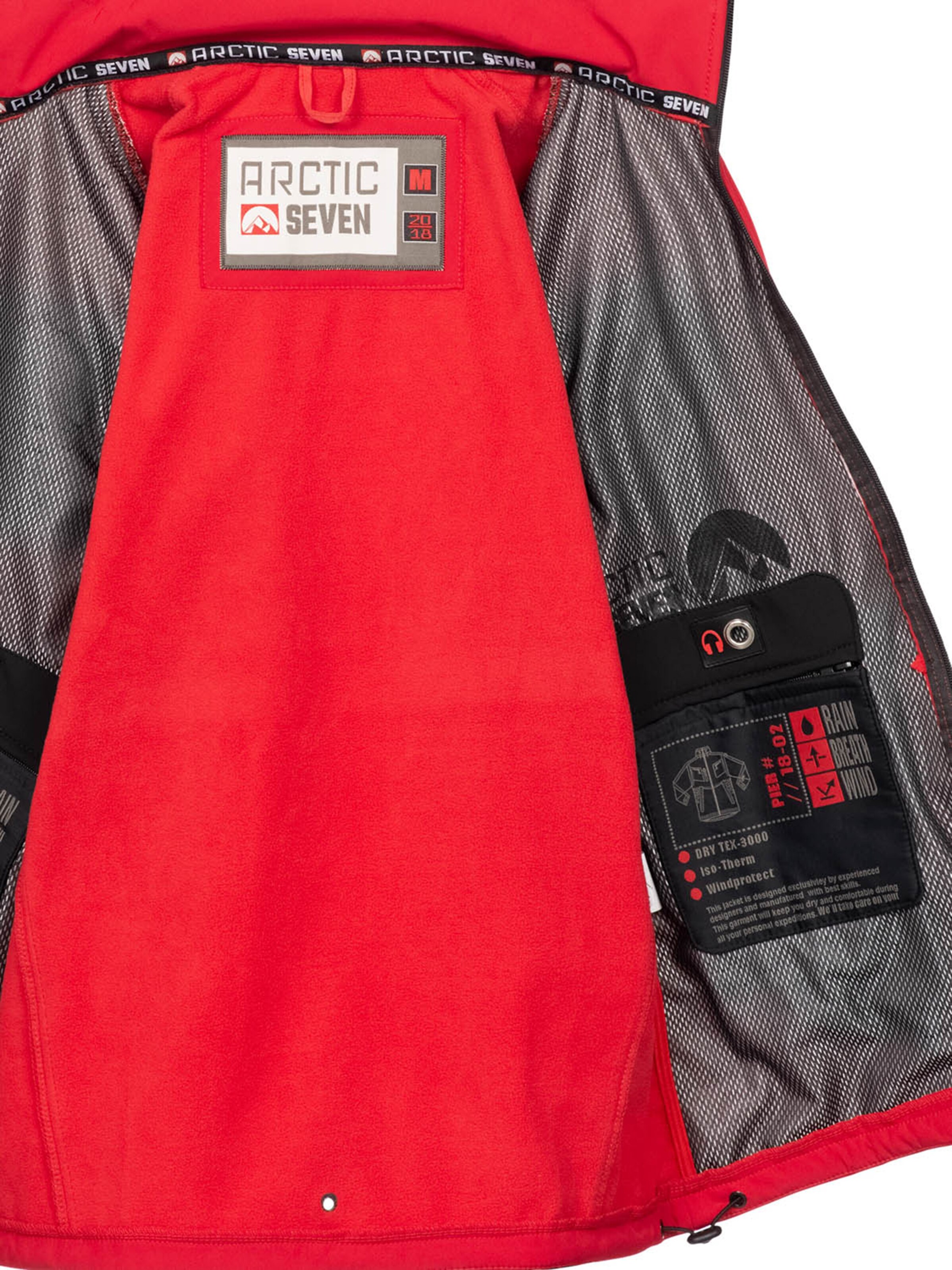 Arctic Seven Functionele jas in Rood