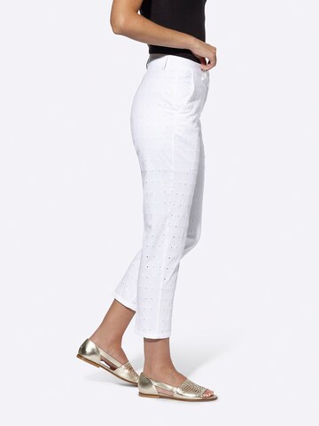 Regular Pantalon heine en blanc : devant