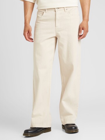 TOPMAN Regular Broek in Beige: voorkant