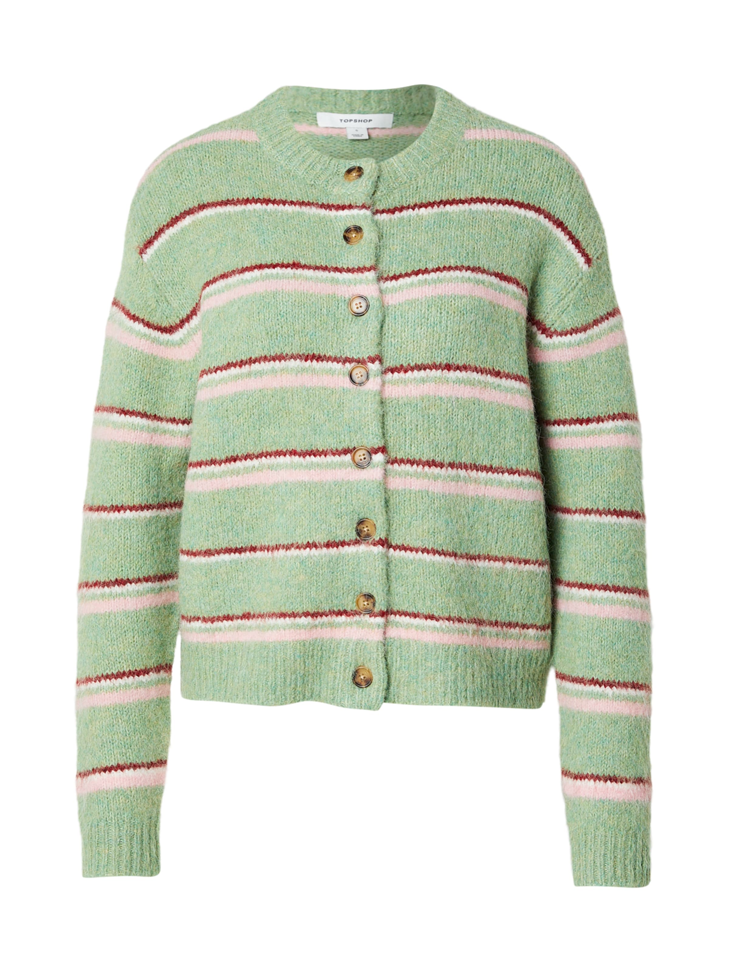 Cardigan 'CARO' TOPSHOP en vert : devant