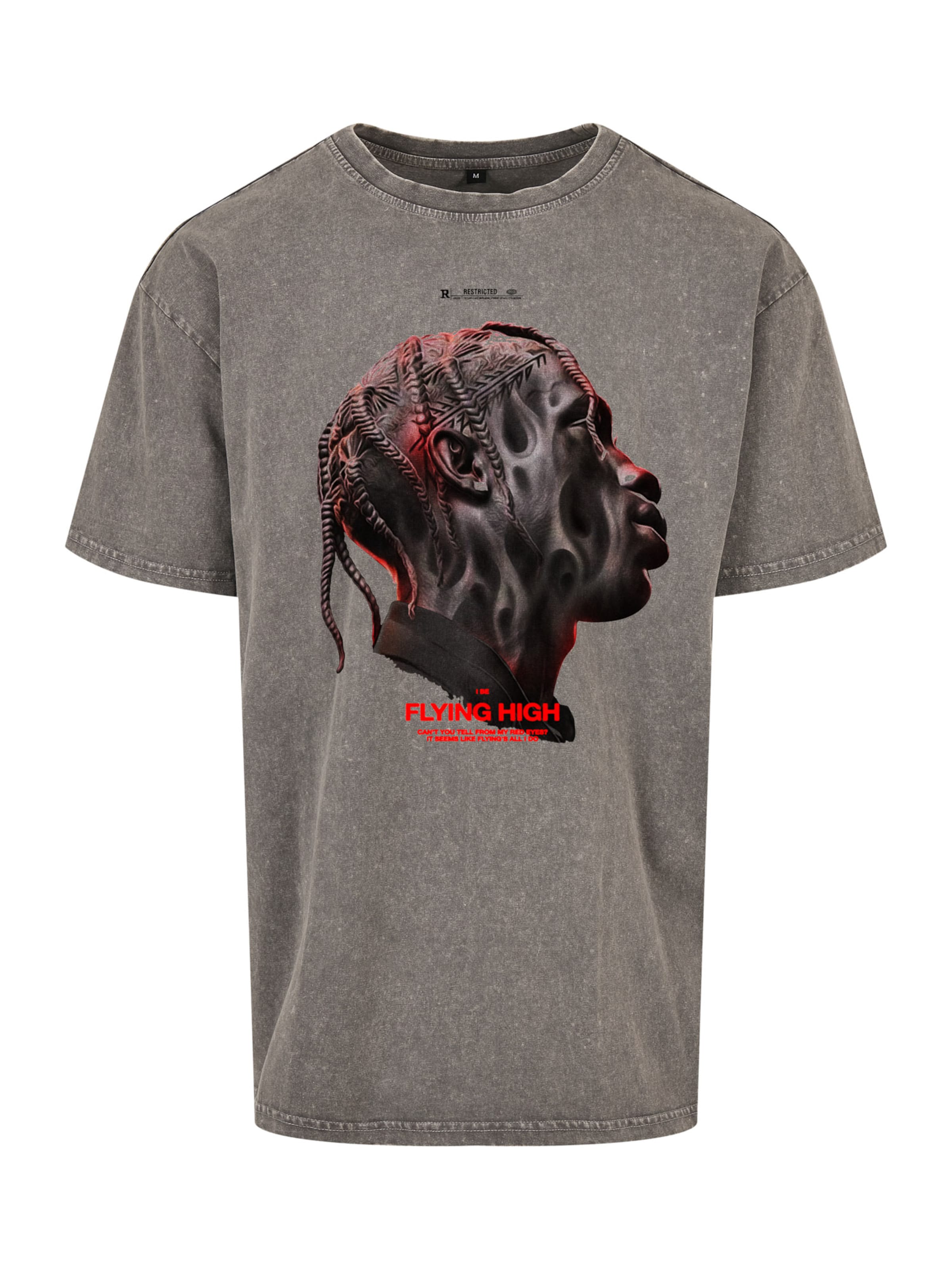 Mister Tee Tričko 'Flying High' – šedá: přední strana