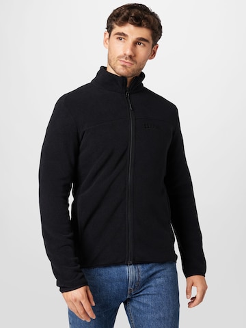 JACK WOLFSKIN Funktionsfleecejacke 'Beilstein' in Schwarz: predná strana