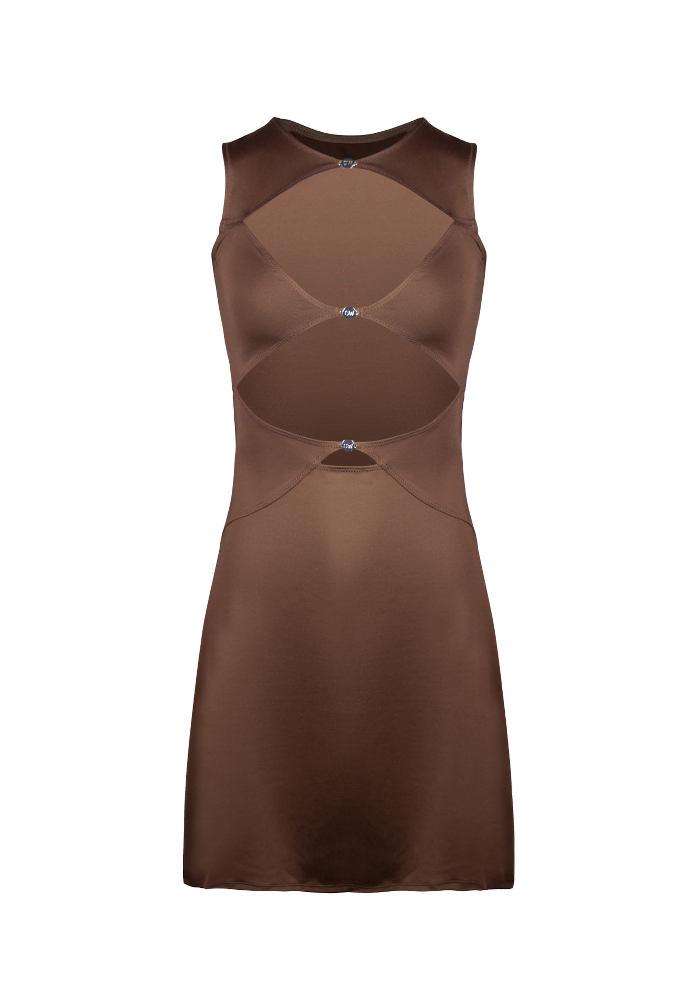 OW Collection Coctailkjole 'Chiara' i brun: forside