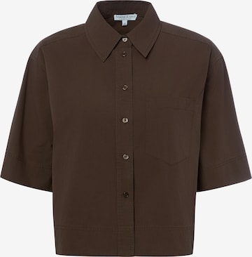 Marie Lund Bluse in Braun: Vorderseite