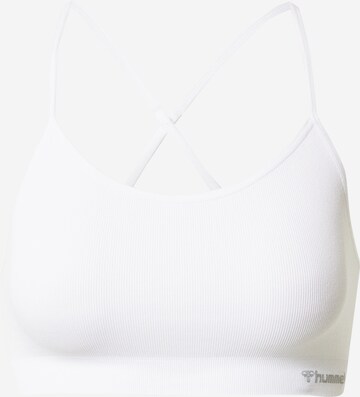 Bustino Reggiseno sportivo di Hummel in bianco: frontale