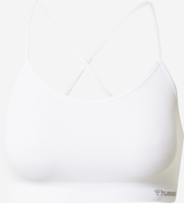 Bustier Soutien-gorge de sport Hummel en blanc : devant