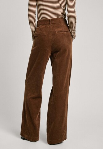 Pepe Jeans Wide leg Bandplooibroek 'DANNA' in Bruin