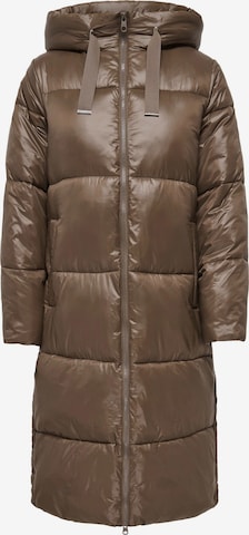 ONLY Winterjas in Bruin: voorkant