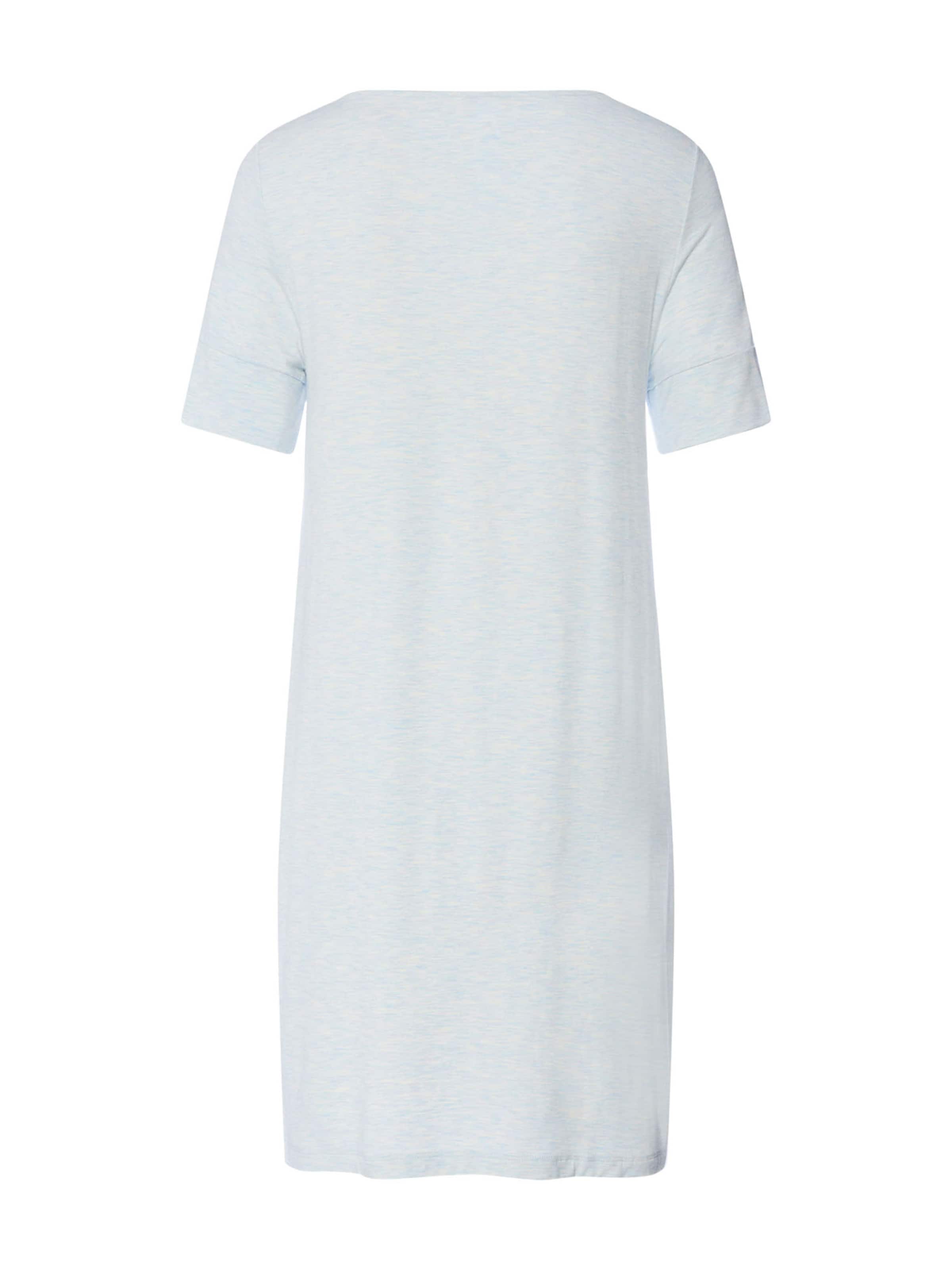 Hanro Nachthemd ' Natural Elegance ' in Blauw