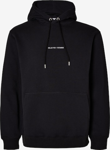 Sweat-shirt 'Hankie' SELECTED HOMME en noir : devant