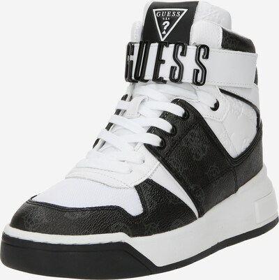 GUESS Sapatilhas altas 'CORTEN 3' em preto / branco, Vista do produto