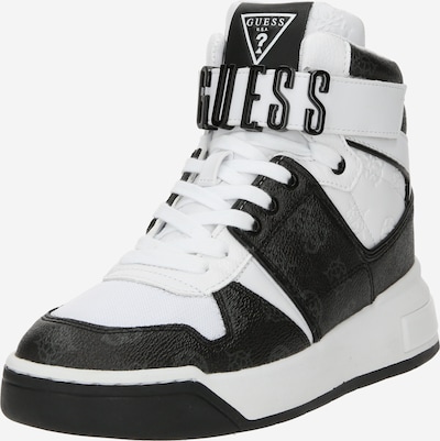 GUESS Baskets hautes 'CORTEN 3' en noir / blanc, Vue avec produit