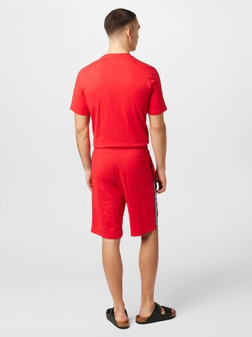 Michael Kors Regular Trousers 'SLUB' in Red