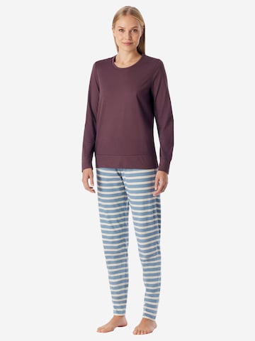 SCHIESSER Schlafanzug ' Casual Essentials ' in Blau: Vorderseite