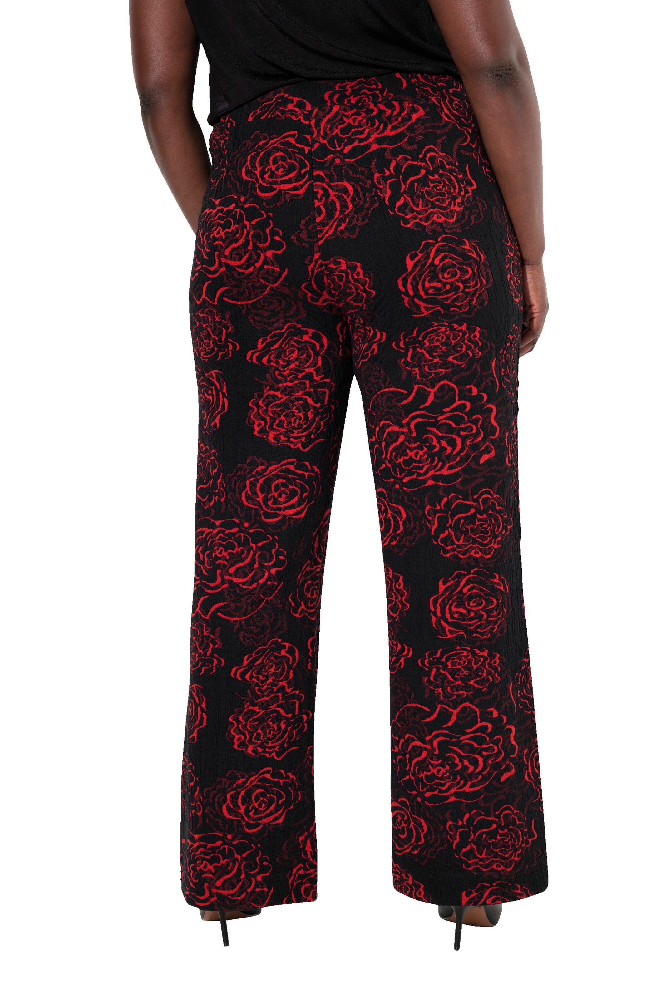 Ulla Popken Bootcut Broek in Zwart