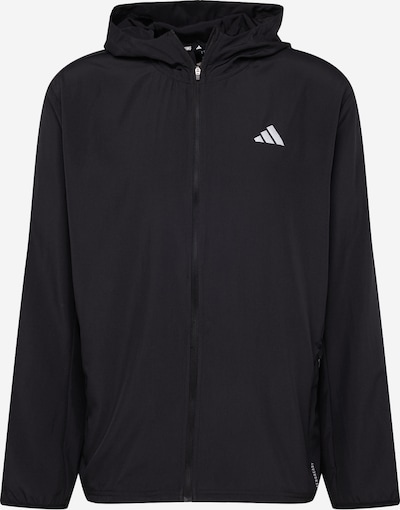 Sportinė striukė 'Run it' iš ADIDAS PERFORMANCE, spalva – juoda / balta, Prekių apžvalga
