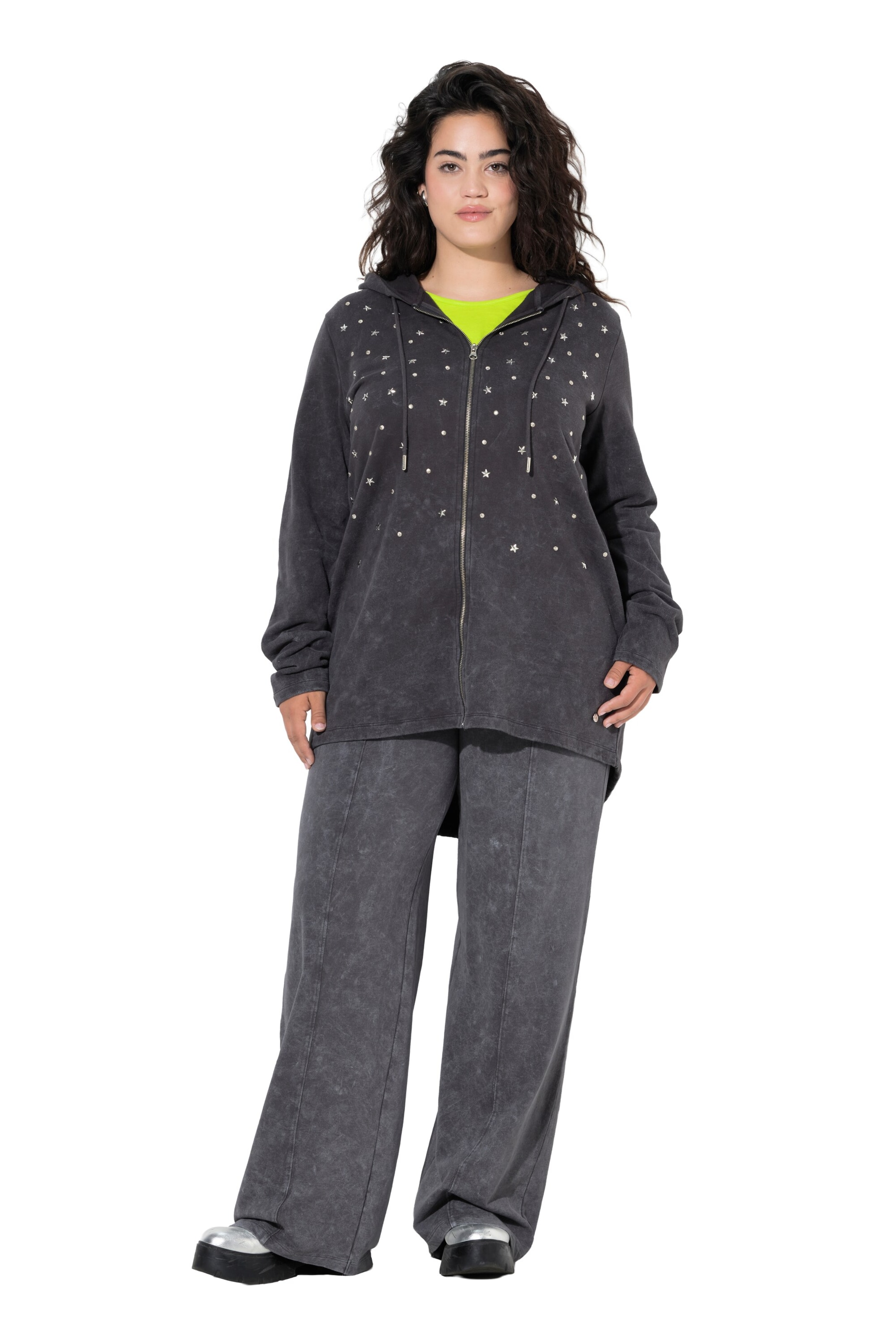 Angel of Style Sweat jacket in Grey: front