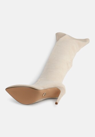 BUFFALO Overknee laarzen 'Marjorie' in Beige