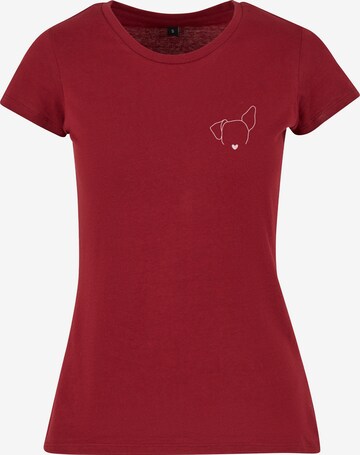 Urban Classics Shirt 'Dog Basic' in Rot: Vorderseite
