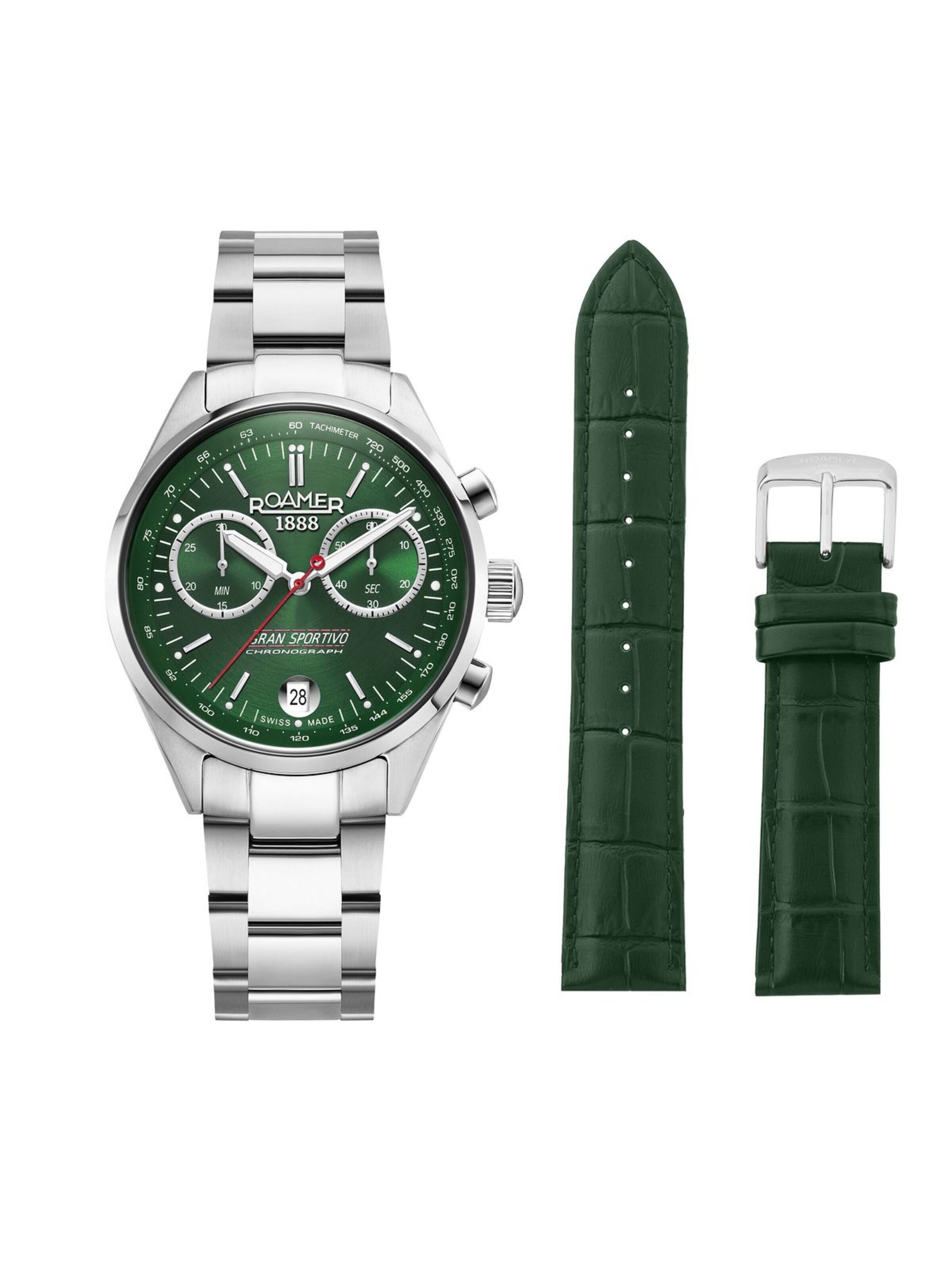 Montre à affichage analogique Roamer en vert