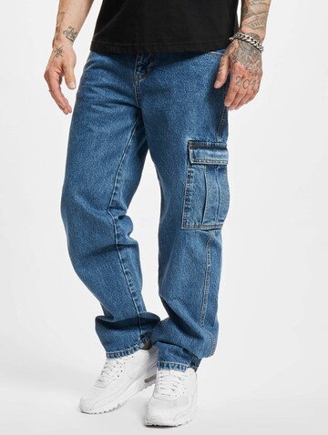 Dangerous DNGRS Loose fit Cargo Jeans in Blue: front