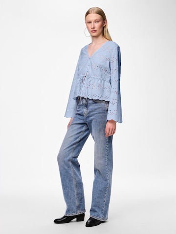 PIECES Blouse 'ARMORINE' in Blauw