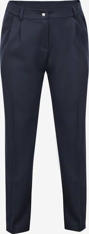 Karko Regular Pleat-Front Pants 'Pablo' in Blue: front