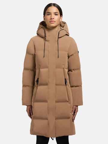 Cappotto invernale di khujo in marrone: frontale