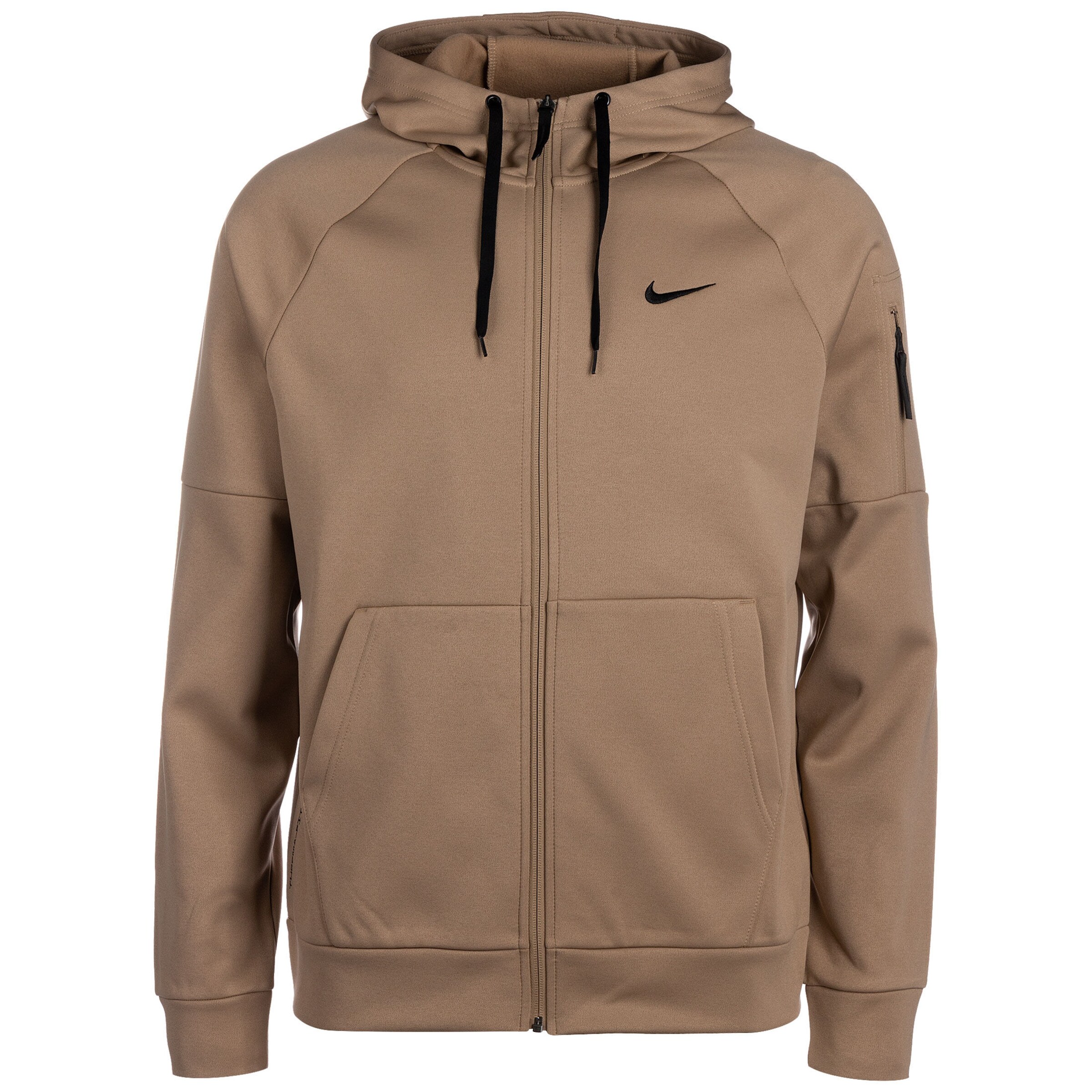 NIKE Sportsweatvest in Bruin: voorkant